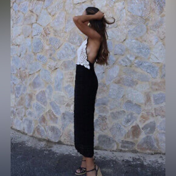 ZARA CONTRAST CHENILLE DRESS - Picture 4 of 4